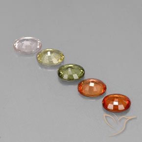 Sapphire Gemstones in 5.3 x 4.3 mm Size for Sale, Sapphire Stones in Multicolor Color