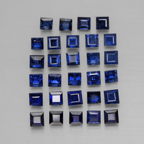 1.55 ct Blue Sapphire Gemstone, Sapphire Gem in Square Facet Shape for Sale.