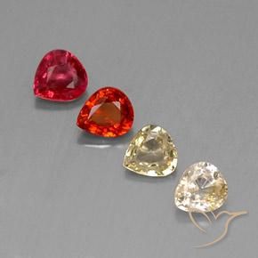 Многоцветный Сапфир Камень - 0.4ct Фасетная Груша (ID: 310932)