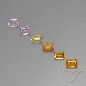Multicolor Zafiro Gema - 0.3ct Faceta en Estilo Baguette (ID: 311197)
