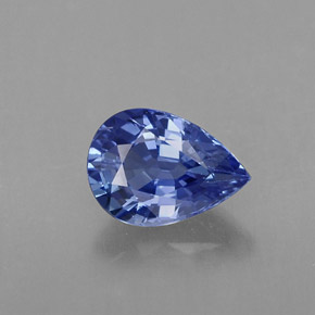 1.00 ct Blue Sapphire Gemstone, Sapphire Gem in Pear Facet Shape for Sale.