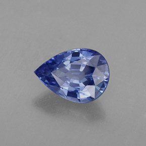 1.00 ct Blue Sapphire Stone, Natural Sapphire in Pear Facet Shape for Sale