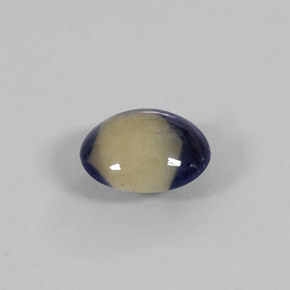 1.58 ct Bi-color Sapphire Gemstone, Sapphire Gem in Oval Cabochon Shape for Sale.