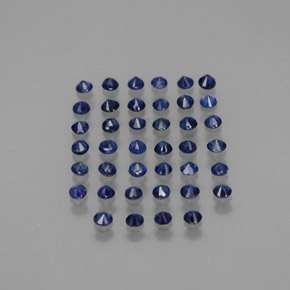 Sapphire Gemstone in 1.6 mm Size for Sale, Sapphire Stone in Deep Blue Color