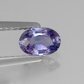 0.57 ct Violet Sapphire Stone, Natural Sapphire in Oval Facet Shape for Sale