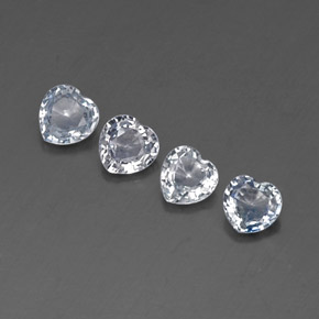 1.45 ct Blue Sapphire Gemstone, Sapphire Gem in Heart Facet Shape for Sale.