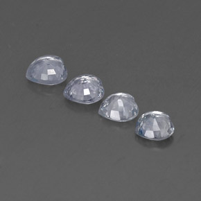 Sapphire Gemstone in 4.4 x 4.3 mm Size for Sale, Sapphire Stone in White Light Blue Color