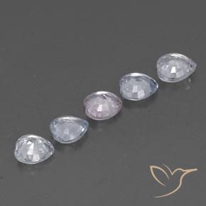 Sapphire Gemstones in 4.2 x 4.1 mm Size for Sale, Sapphire Stones in Bluish White Color