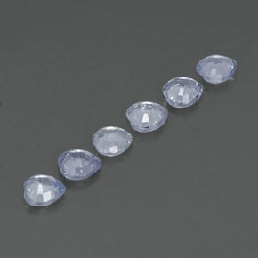 Sapphire Gemstones in 4 x 3.9 mm Size for Sale, Sapphire Stones in Bluish White Color