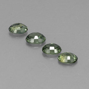 Sapphire Gemstone in 4.9 x 4 mm Size for Sale, Sapphire Stone in Green Color