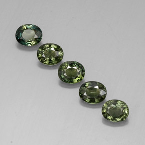 Deep Green Sapphire Gem - 0.5ct Oval Facet (ID: 313606)