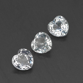 1.11 ct White Sapphire Gemstone, Sapphire Gem in Heart Facet Shape for Sale.