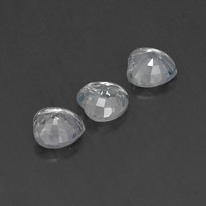 Sapphire Gemstone in 4.2 x 4.1 mm Size for Sale, Sapphire Stone in Light Bluish White Color