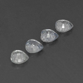 Sapphire Gemstone in 4.2 x 4.1 mm Size for Sale, Sapphire Stone in Light Bluish White Color