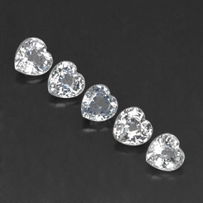 1.66 ct White Sapphire Stone, Natural Sapphire in Heart Facet Shape for Sale