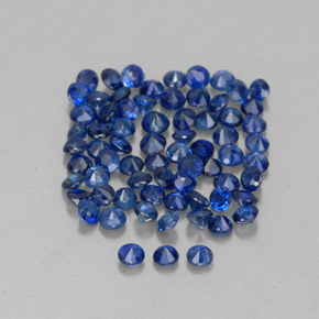 Sapphire Gemstone in 1.4 mm Size for Sale, Sapphire Stone in Deep Blue Color