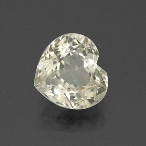 1.68 ct Yellow Sapphire Gemstone, Sapphire Gem in Heart Facet Shape for Sale.