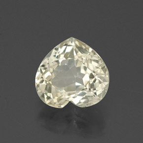 1.68 ct Yellow Sapphire Stone, Natural Sapphire in Heart Facet Shape for Sale