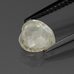 Sapphire Gemstone in 7.4 x 6.9 mm Size for Sale, Sapphire Stone in Light Yellow Color