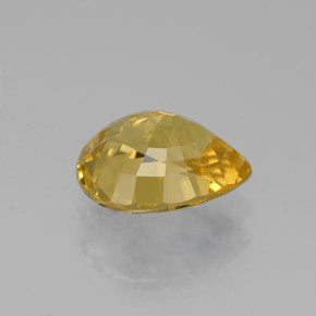 Sapphire Gemstone in 8.3 x 6.7 mm Size for Sale, Sapphire Stone in Yellow Golden Color