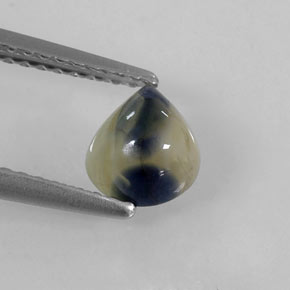 1.45 ct Bi-color Sapphire Gemstone, Sapphire Gem in Pear Cabochon Shape for Sale.