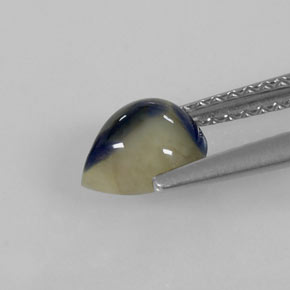 Sapphire Gemstone in 6.8 x 5.8 mm Size for Sale, Sapphire Stone in Bi-color Color