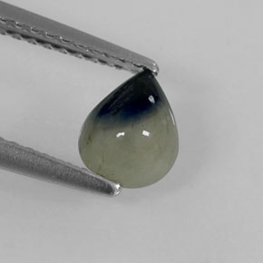 0.90 ct Bi-color Sapphire Gemstone, Sapphire Gem in Pear Cabochon Shape for Sale.