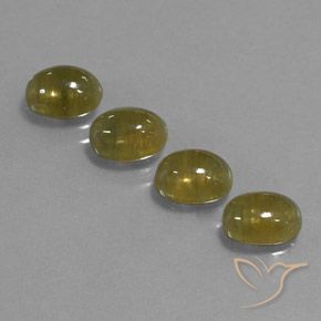 Sapphire Gemstones in 7 x 5 mm (calibrated) Size for Sale, Sapphire Stones in Medium Gold Color