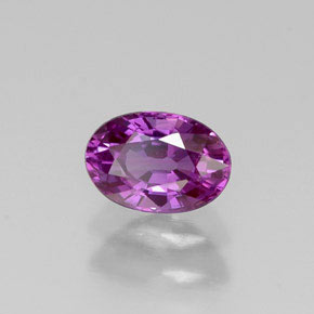 0.67 ct Violet Sapphire Stone, Natural Sapphire in Oval Facet Shape for Sale