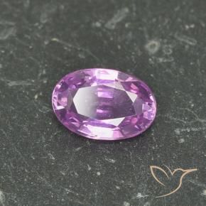 0.64 ct Purple Sapphire Stone, Natural Sapphire in Oval Facet Shape for Sale