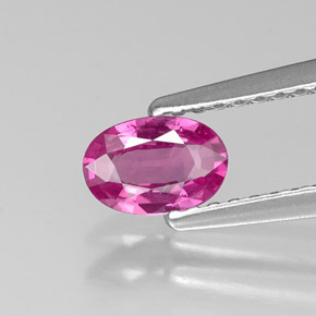 0.48 ct Pink Sapphire Gemstone, Sapphire Gem in Oval Facet Shape for Sale.