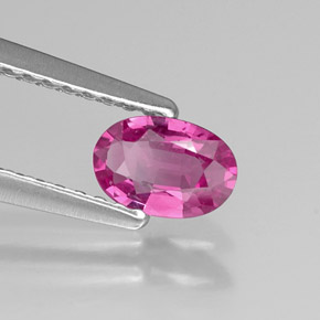 0.48 ct Pink Sapphire Stone, Natural Sapphire in Oval Facet Shape for Sale