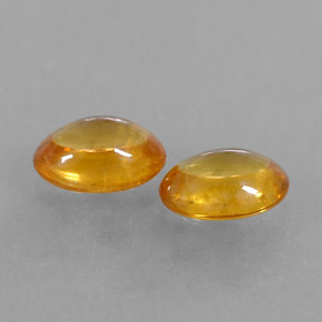 1.19 ct Orange Sapphire Stone, Natural Sapphire in Oval Cabochon Shape for Sale