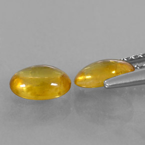 Sapphire Gemstone in 6.3 x 4.5 mm Size for Sale, Sapphire Stone in Yellow Golden Color