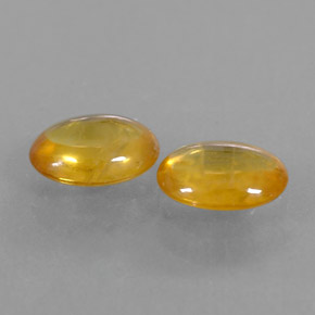 1.52 ct Orange Sapphire Stone, Natural Sapphire in Oval Cabochon Shape for Sale