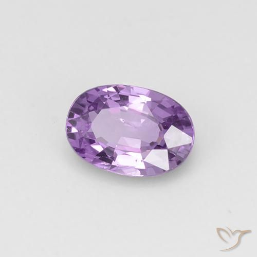0.58 ct Violet Sapphire Stone, Natural Sapphire in Oval Facet Shape for Sale