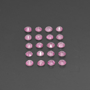 Sapphire Gemstone in 2.4 mm Size for Sale, Sapphire Stone in Pink Color