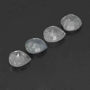 Sapphire Gemstones in 4 x 3.9 mm Size for Sale, Sapphire Stones in Bluish White Color