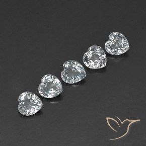 1.39 ct Loose White Sapphire, 4 x 3.8 mm Heart Cut From Sri Lanka, Photo A