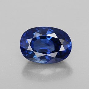 2.12 ct Blue Sapphire Gemstone, Sapphire Gem in Oval Facet Shape for Sale.