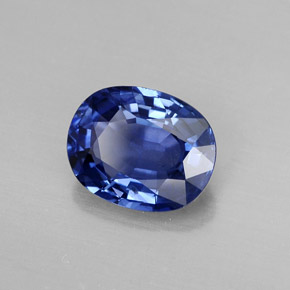 2.28 ct Blue Sapphire Stone, Natural Sapphire in Oval Facet Shape for Sale