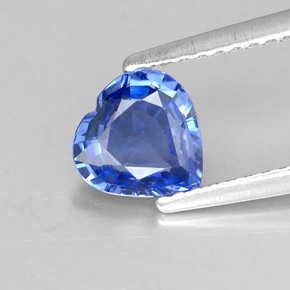 1.12 ct Blue Sapphire Gemstone, Sapphire Gem in Heart Facet Shape for Sale.