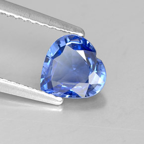 1.12 ct Blue Sapphire Stone, Natural Sapphire in Heart Facet Shape for Sale
