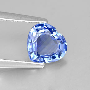 1.15 ct Blue Sapphire Stone, Natural Sapphire in Heart Facet Shape for Sale