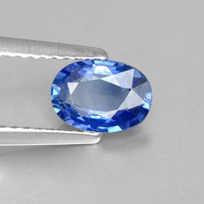 0.95 ct Blue Sapphire Stone, Natural Sapphire in Oval Facet Shape for Sale