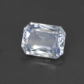 1.51 ct White Sapphire Stone, Natural Sapphire in Octagon / Scissor Cut Shape for Sale