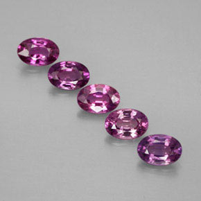 2.89 ct Purple Sapphire Stone, Natural Sapphire in Oval Facet Shape for Sale