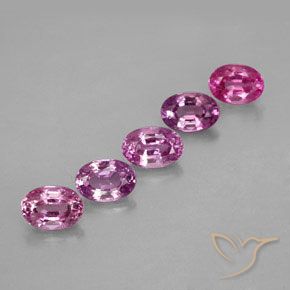 3.34 ctw Multicolor Sapphire Gemstones, Sapphire Gems in Oval Facet Shape for Sale.