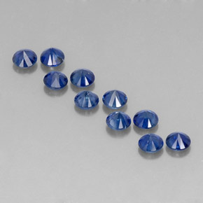 Sapphire Gemstone in 3 mm (calibrated) Size for Sale, Sapphire Stone in Deep Blue Color