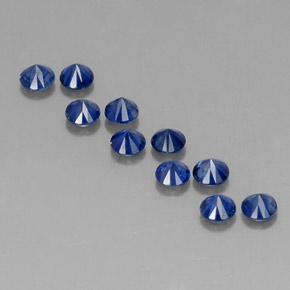 Sapphire Gemstone in 3 mm (calibrated) Size for Sale, Sapphire Stone in Deep Blue Color